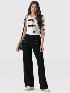Saint and Sofia Chelsea Pant - Black Textured