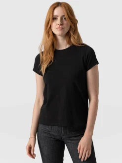 Saint and Sofia Easy Cotton Tee - Black
