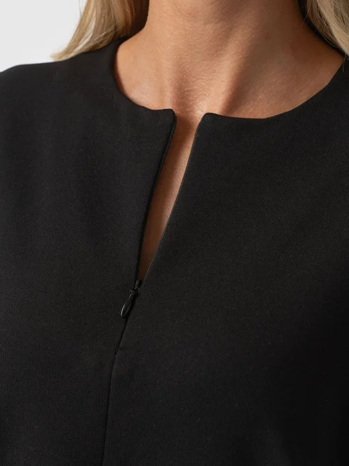 Saint and Sofia Esme Zip Up Dress - Black