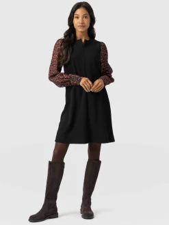 Saint and Sofia Esme Zip Up Dress - Brown Leopard