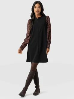 Saint and Sofia Esme Zip Up Dress - Brown Leopard