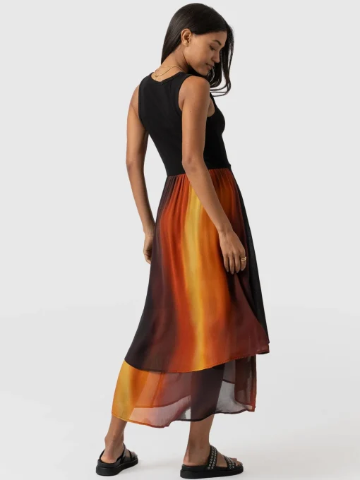 Saint and Sofia Etta Layered Dress - Amber Gradient