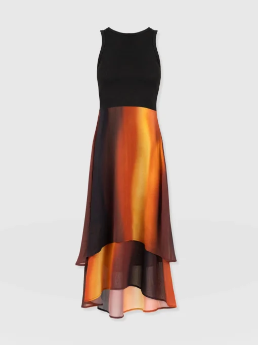 Saint and Sofia Etta Layered Dress - Amber Gradient