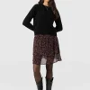 Saint and Sofia Etta Mini Layered Skirt - Red Ditsy Leopard