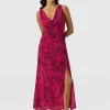 Saint and Sofia Faye Cowl Neck Dress - Pink Marble