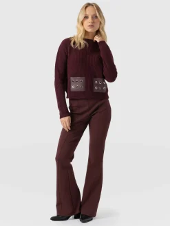 Saint and Sofia Fearne Flare Legging - Maroon