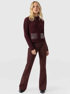 Saint and Sofia Fearne Flare Legging - Maroon