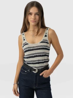 Saint and Sofia Fearne Knit Cami - Blue Stripe