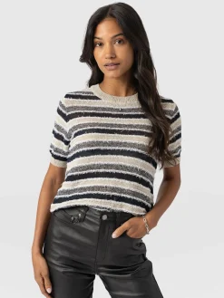 Saint and Sofia Fearne Knit Tee - Blue Stripe