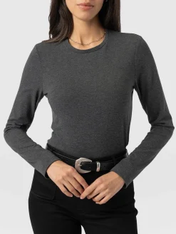 Saint and Sofia Glen Crew Neck Tee - Charcoal
