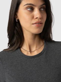 Saint and Sofia Glen Crew Neck Tee - Charcoal