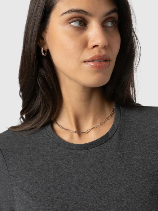 Saint and Sofia Glen Crew Neck Tee - Charcoal