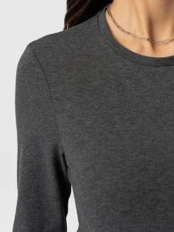 Saint and Sofia Glen Crew Neck Tee - Charcoal