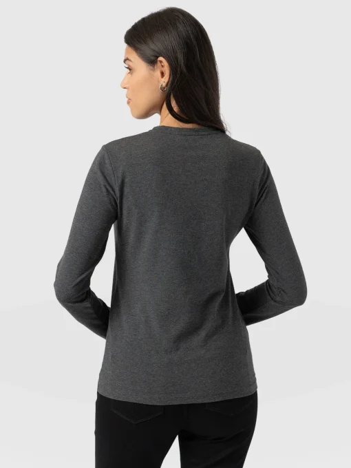 Saint and Sofia Glen Crew Neck Tee - Charcoal