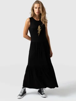 Saint and Sofia Greenwich Dress - Black Rock n Roll
