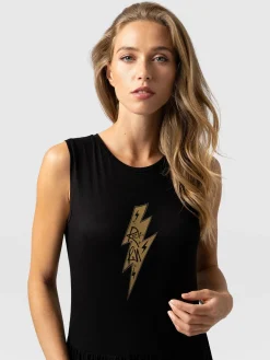 Saint and Sofia Greenwich Dress - Black Rock n Roll