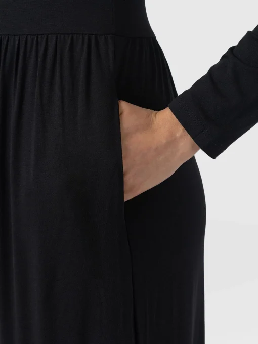Saint and Sofia Greenwich Dress Long Sleeve - Black