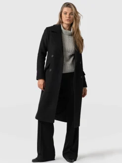 Saint and Sofia Hampton Coat - Black