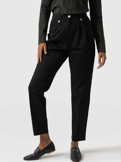 Saint and Sofia High Waisted Cargo Pant - Black