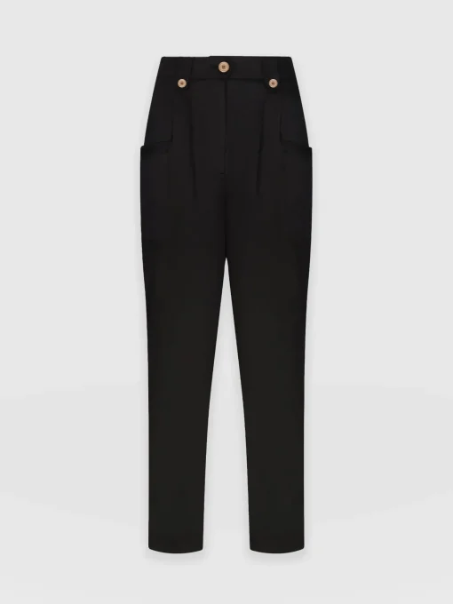 Saint and Sofia High Waisted Cargo Pant - Black