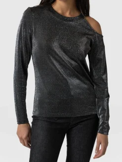 Saint and Sofia Jasna Cold Shoulder Tee - Silver