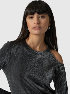 Saint and Sofia Jasna Cold Shoulder Tee - Silver