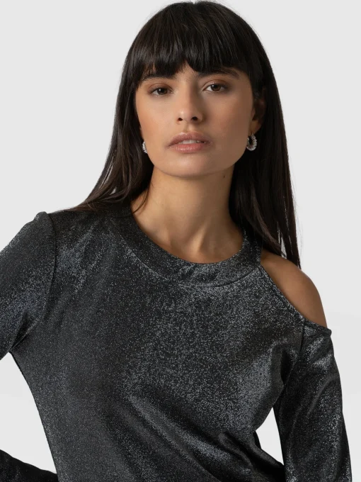Saint and Sofia Jasna Cold Shoulder Tee - Silver