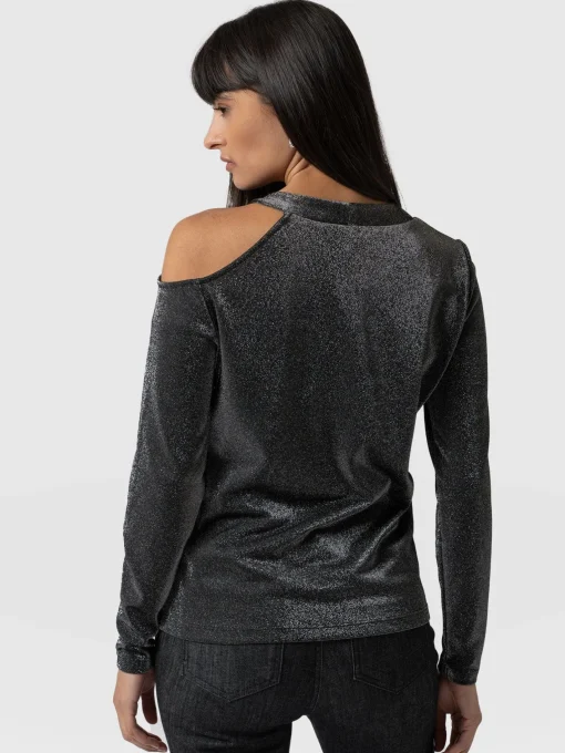 Saint and Sofia Jasna Cold Shoulder Tee - Silver