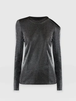Saint and Sofia Jasna Cold Shoulder Tee - Silver
