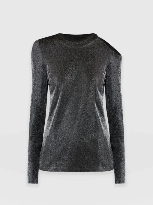 Saint and Sofia Jasna Cold Shoulder Tee - Silver