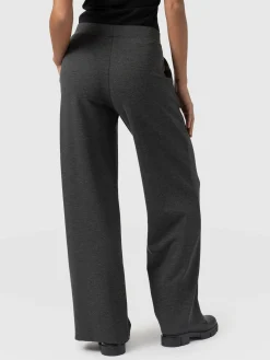 Saint and Sofia Keller Wide Leg Pant - Charcoal