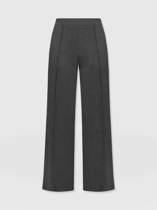 Saint and Sofia Keller Wide Leg Pant - Charcoal