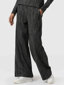 Saint and Sofia Keller Wide Leg Pant - Grey/Black