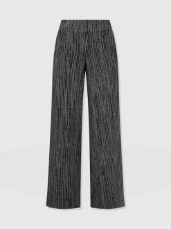 Saint and Sofia Keller Wide Leg Pant - Grey/Black