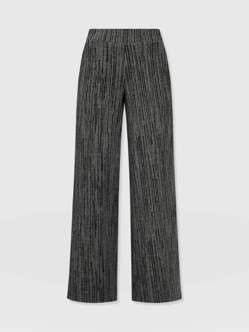 Saint and Sofia Keller Wide Leg Pant - Grey/Black