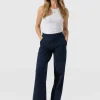 Saint and Sofia Keller Wide Leg Pant - Navy Twill