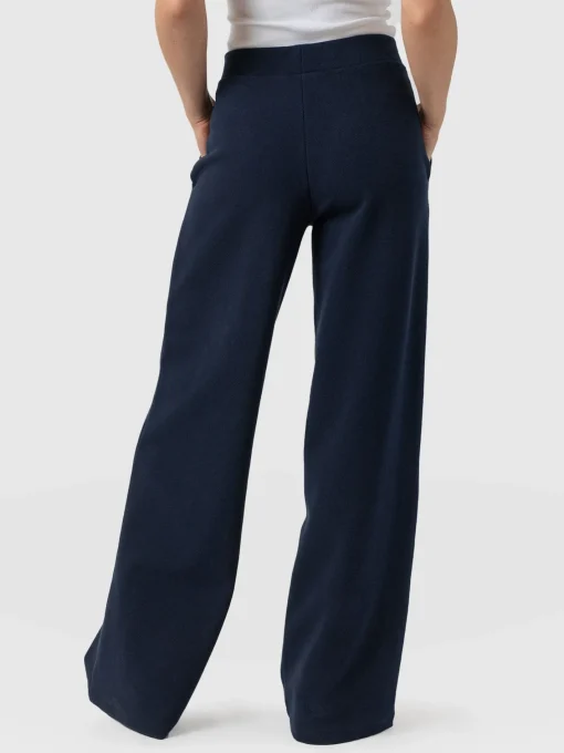 Saint and Sofia Keller Wide Leg Pant - Navy Twill