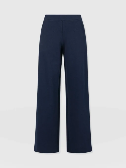 Saint and Sofia Keller Wide Leg Pant - Navy Twill
