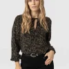 Saint and Sofia Kristen Blouse - Ditsy Leopard