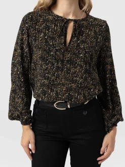 Saint and Sofia Kristen Blouse - Ditsy Leopard