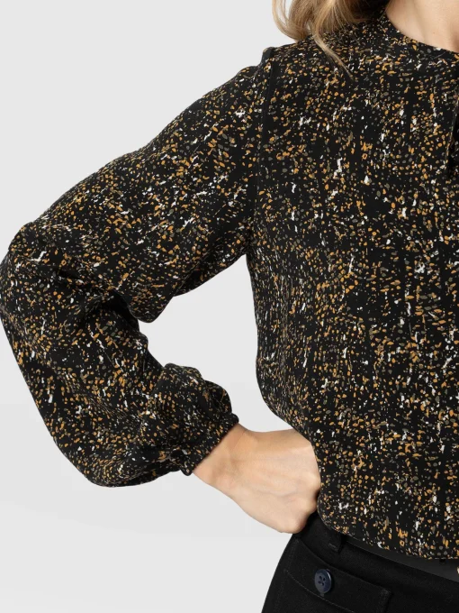 Saint and Sofia Kristen Blouse - Ditsy Leopard