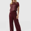 Saint and Sofia Langley Wide Leg Pant - Maroon