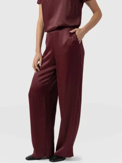 Saint and Sofia Langley Wide Leg Pant - Maroon