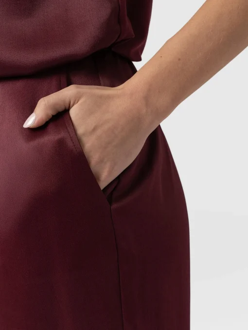 Saint and Sofia Langley Wide Leg Pant - Maroon