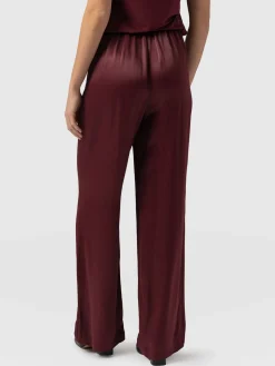 Saint and Sofia Langley Wide Leg Pant - Maroon