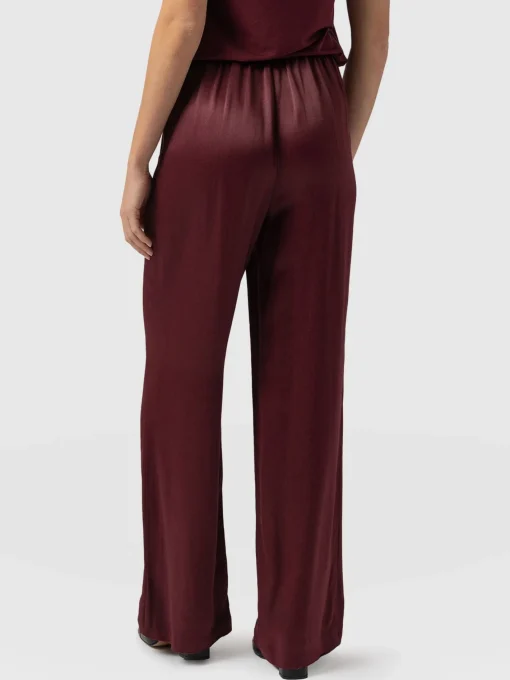Saint and Sofia Langley Wide Leg Pant - Maroon