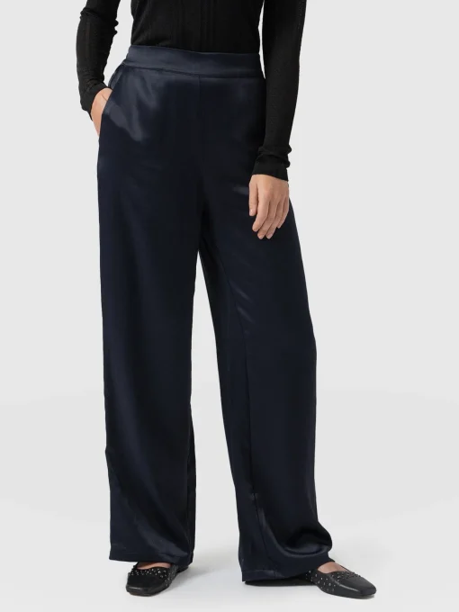Saint and Sofia Langley Wide Leg Pant - Navy