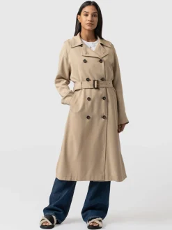 Saint and Sofia Marion Double Breasted Trench - Beige