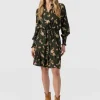 Saint and Sofia Mini Olivia Zip Up Dress - Khaki Paisley