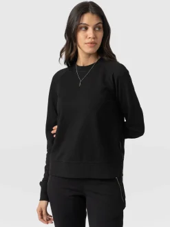 Saint and Sofia Morgan Zip Sweater - Black